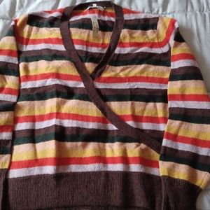 Madewell Wrap-Front Sweater in Stripe